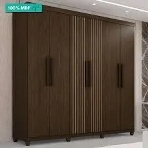 Guarda Roupa Portugal Prime 6Pts 2Gvs Cacau Imop - Entrega Rápida! 