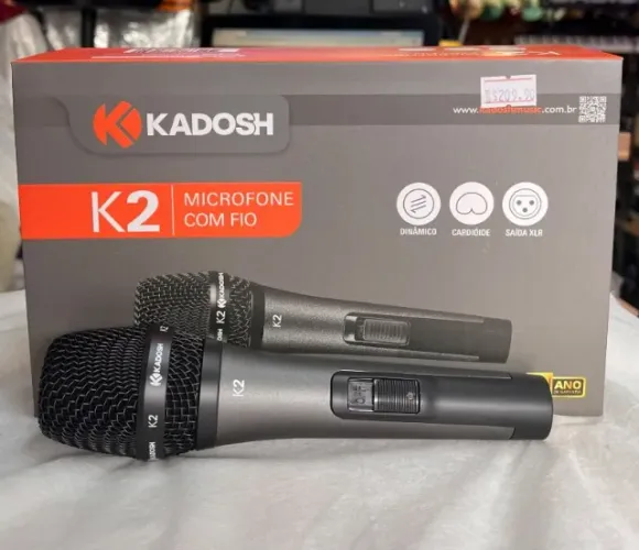 Microfone Profissional Dinâmico Com Fio K2 Kadosh