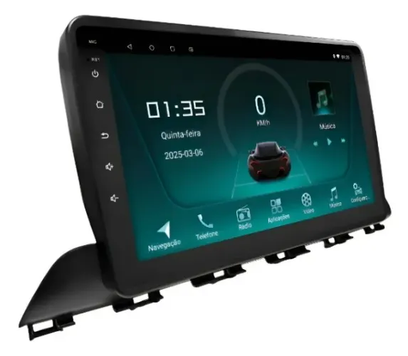 Central Multimídia Android 14 9 Pol. 4Gb/64Gb Carplay/ A. Auto HB20 2020 a 2026