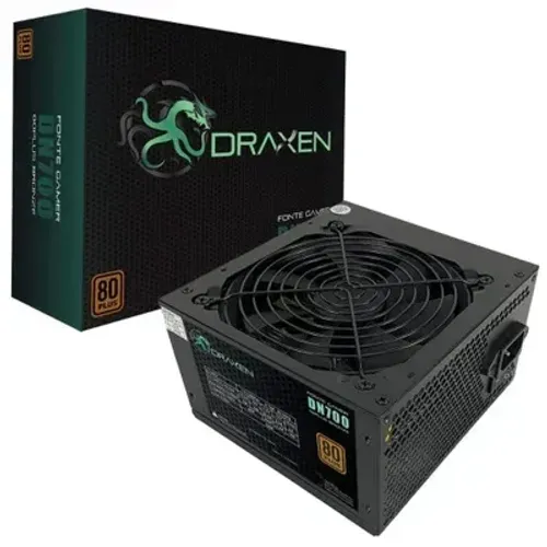 Fonte Gamer draxen dn  700w atx 80 plus preto