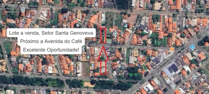 Lote/Área 567 m² à Venda no Setor Santa Genoveva (Divisa com Setor Jaó) em Goiânia-Go.