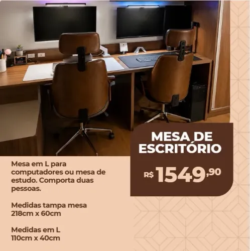 Mesa Escritório - Home Office- Sob medida