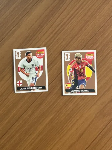 Figurinhas Extra Sticker Panini: Jude Bellingham e Lamine Yamal