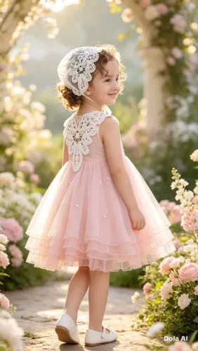 Lindo Vestido Rosa 5/6 anos