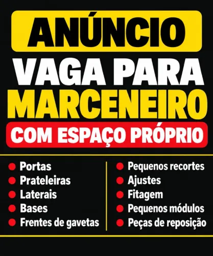 vaga para maceneiro 