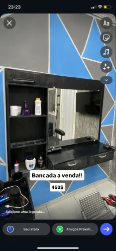 Bancada barbearia 450