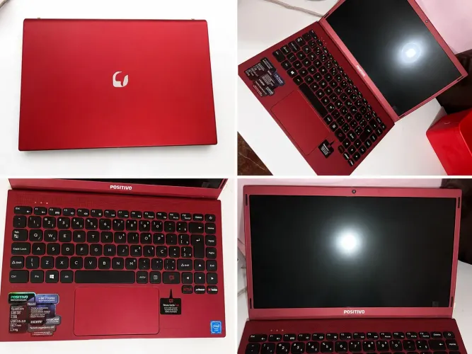 Notebook Positivo Motion vermelho