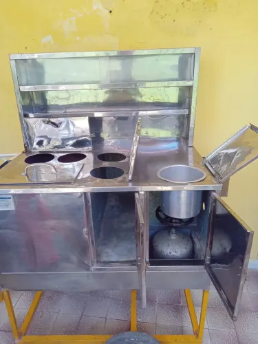 Carrinho de lanches food de cachorro quente e outros com 5 compartimentos. Super-Novo