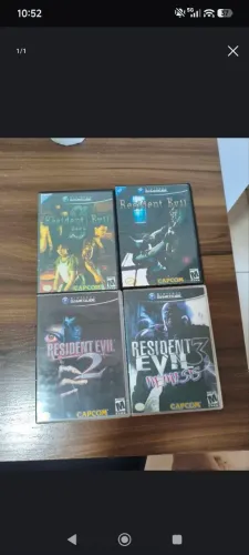 Kit Jogos resident evil zero, 1 remake, 2 e 3 de GameCube 