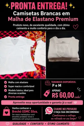 Camisetas femininas de elastano
