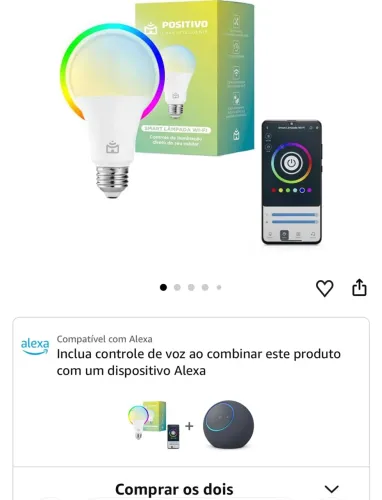 Lâmpada inteligente positivo