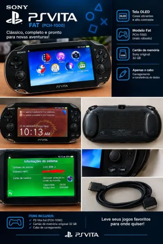 Ps Vita fat com cartão 32gb original