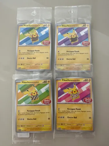 Pikachu Berkemeja Batik (exclusivo da Indonésia) set completo 