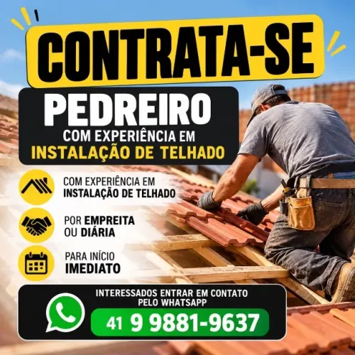 CONTRATA-SE PEDREIRO
