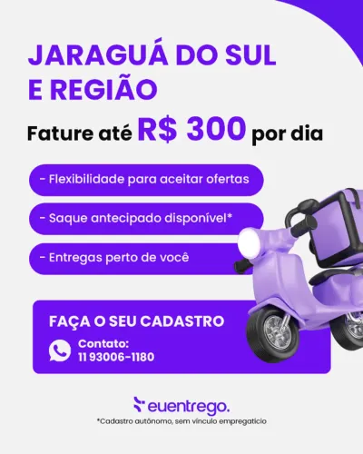 Entregador de carro ou moto em Jaraguá do Sul - SC