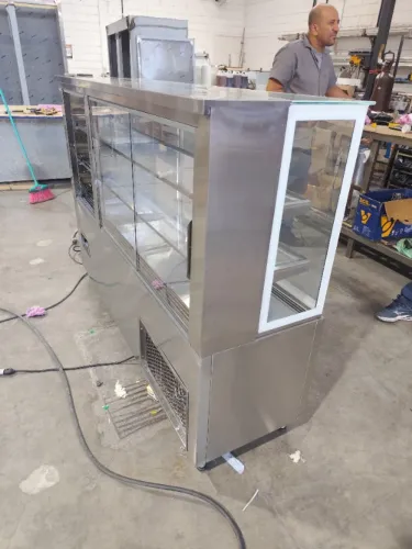 Vitrine estufa inox 800×600×1250 (quente)