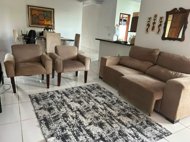 Sofa reclinavel com poltronas