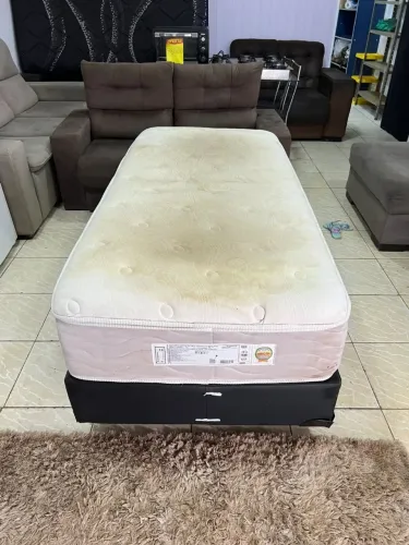 Cama box Solteiro super confortável colchão molas ensacadas ((ENTREGO GRATIS))