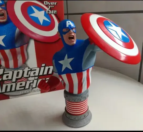 Busto Capitão América Marvel Ultimate - Diamond Select Toys (20cm)