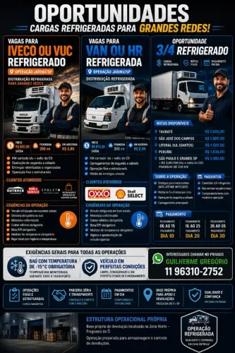 AGREGAMOS VEÍCULOS REFRIGERADOS