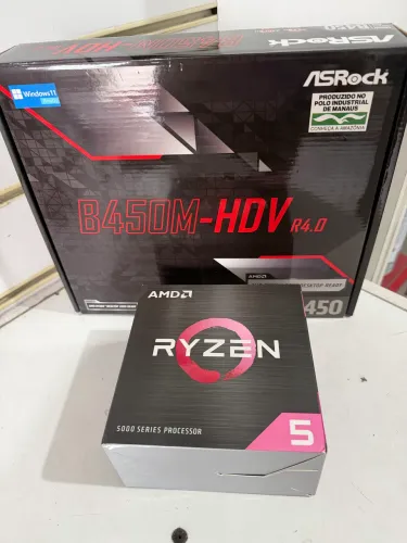 Kit Gamer Ryzen 5 5500 Novo c/ 1 Ano de Garantia 