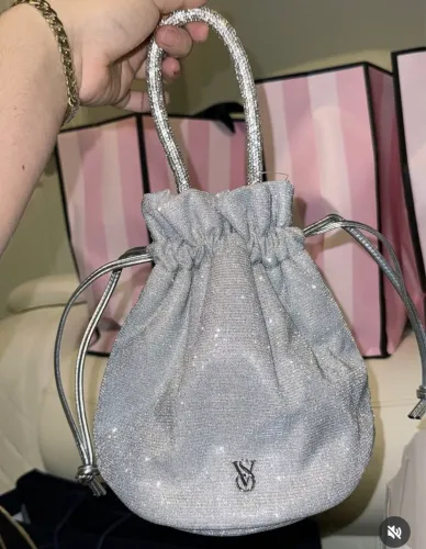 Bolsa Victoria Secrets prata 