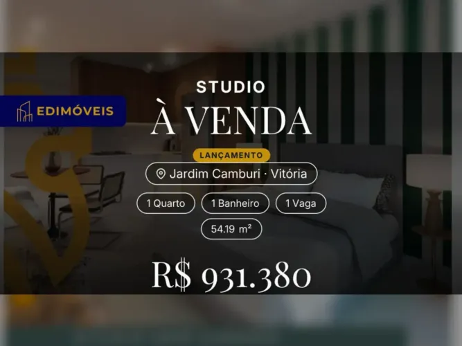 Viva com Estilo: Studio Moderno em Jardim Camburi, Vitória