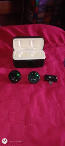 Microfone Lapela Sem Fio Eletro Mex Entrada Usb Tipo C Cor Preto