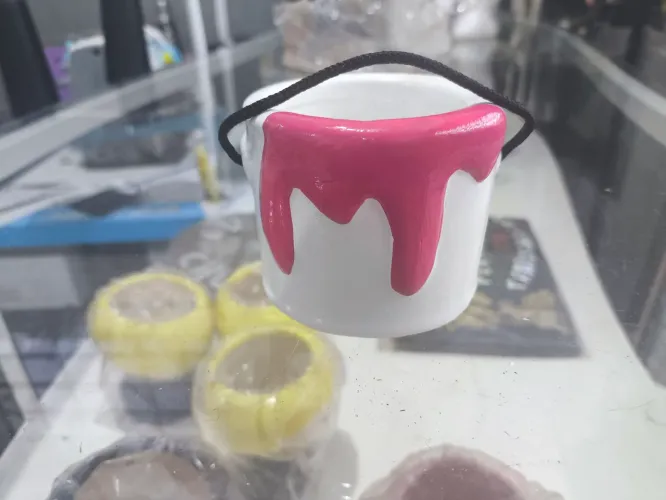 Vaso cachepô decorativo lata de tinta