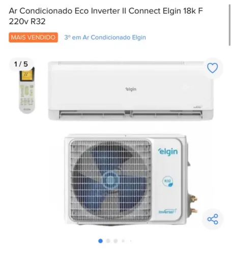 Ar CONDICIONADO INVERTER 18MIL BTU ELGIN