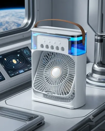 Mini Ventilador Climatizador e Umidificador 600ml<br>