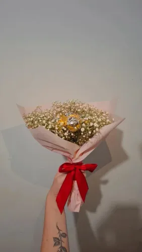 OBuque de chocolate ouro  branco 