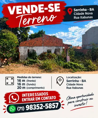 TERRENO EM SERRINHA