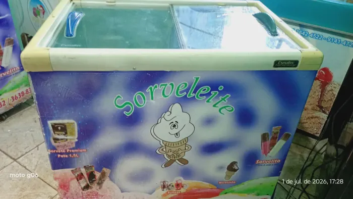 Freezer tampa de vidro