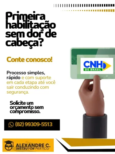Aulas práticas de carro e moto.