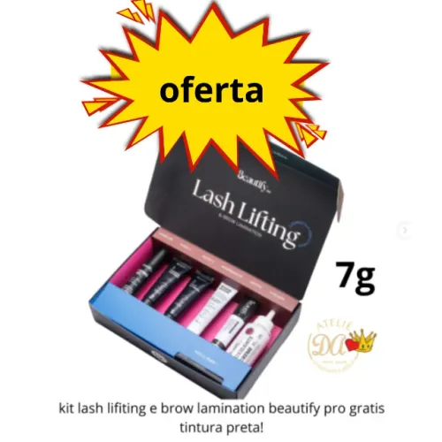 lash lifting brow lamination kit 2 em 1 com tintura preta gratis by BEAUTIFY PRO