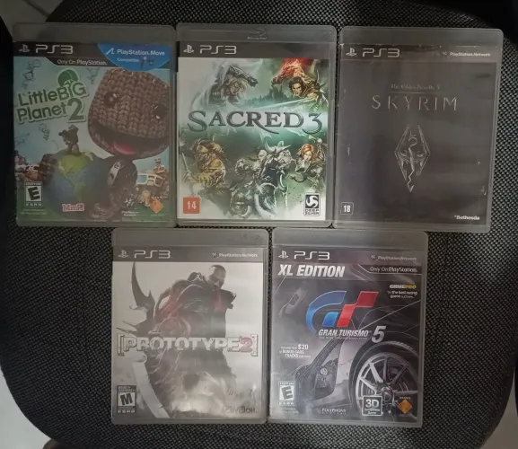 Lote 5 Jogos PS3 Originais - Raridades e Clássicos (Skyrim, LBP2 e +)