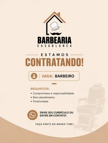 VAGA PARA BARBEIRO 