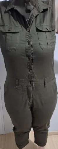 Macacão Jeans Verde