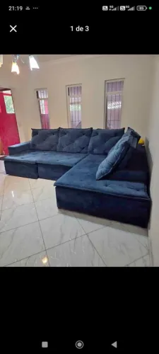 Sofa retratil (azul marinho) em L