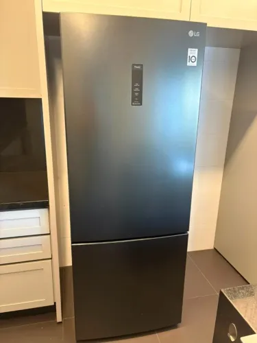 Geladeira Smart LG Frost Free Inverter 462L Inverse Cor Black Inox (GC-B569NQL) - 127V