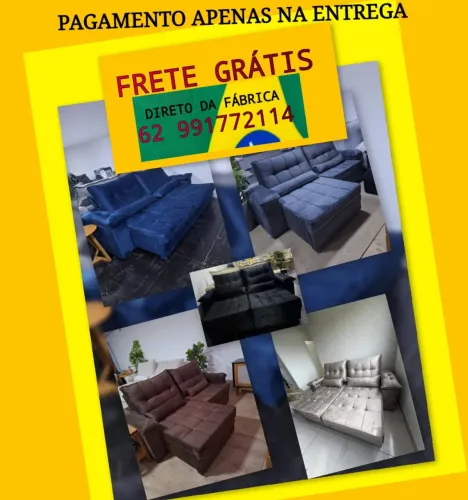 FÁBRICA SOFÁ RETRÁTIL E RECLINÁVEL FRETE GRÁTIS PROMOÇÃO 