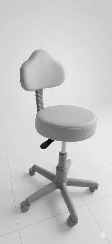 Cadeira Mocho Ergonômica com Encosto - Base Cinza