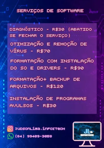 Manutenção de PC e serviços de informática