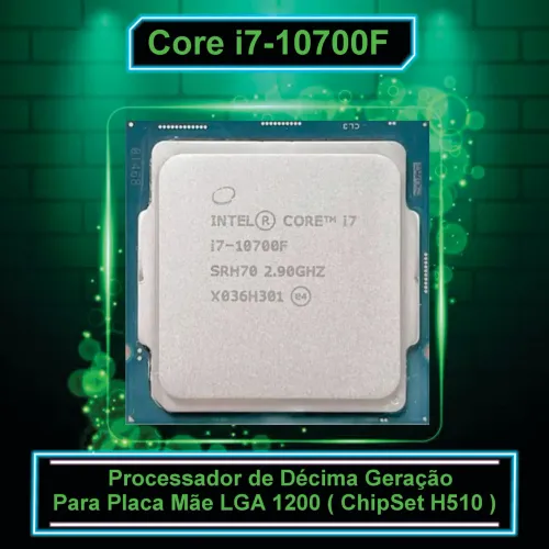 Processador Core I7 10700F Sem Video ( Sem Coler )<br>