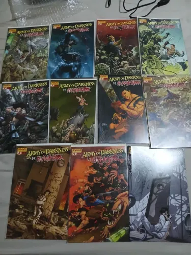 Lote revistas importadas army of darkness vs re-animator evil dead uma noite alucinante