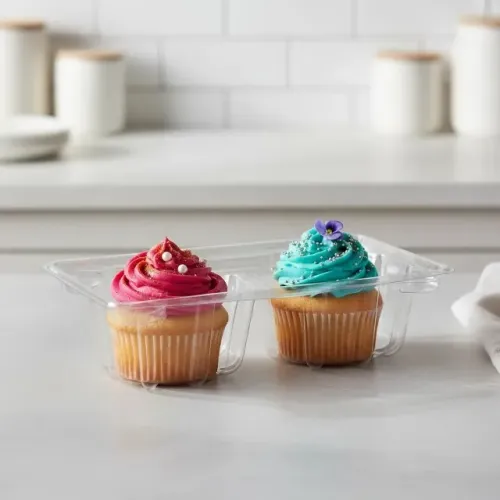 Embalagem Cristal Dupla Para Cupcake E Doces