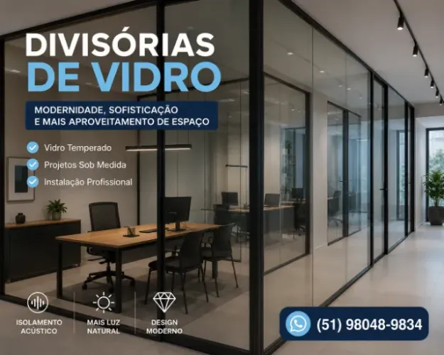 Divisórias de Vidro Sob Medida