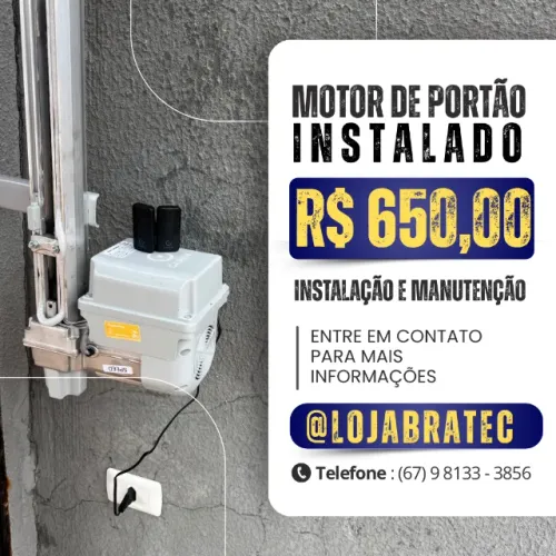 Motor para portão de elevação de 8 segundos de 1/4 de HP (instalado)