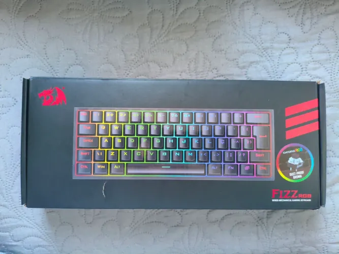 Teclado Mecânico Redragon Fizz RGB, Preto, Switch Brown